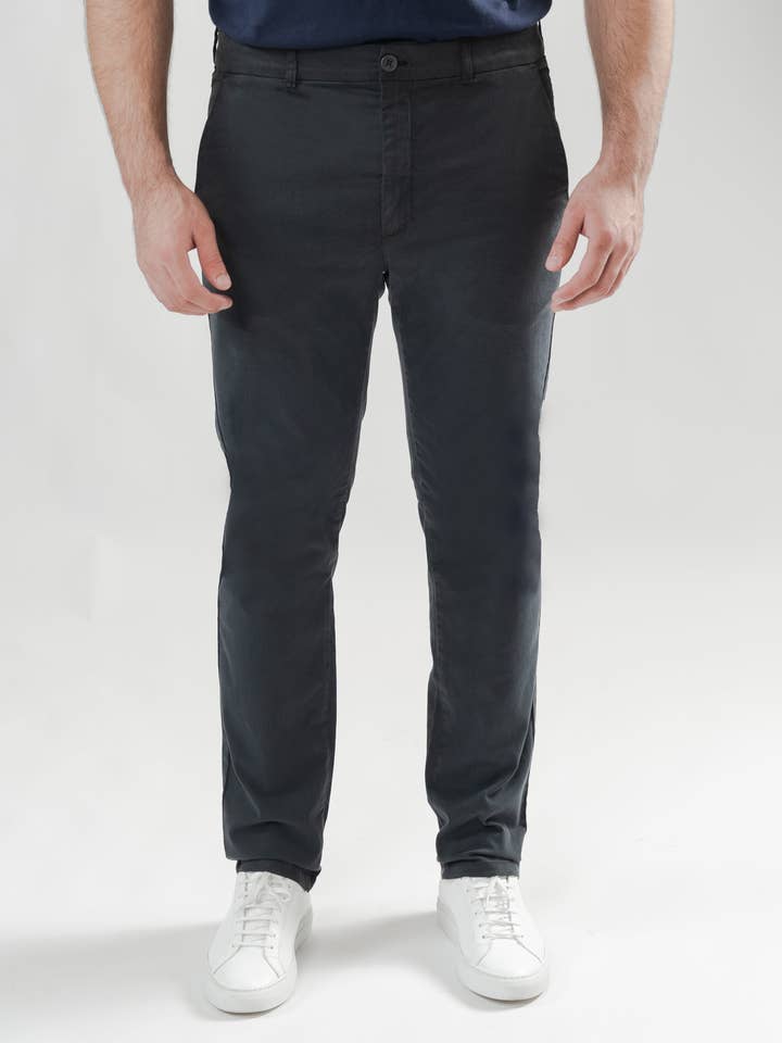 BRISK - Wholesale Pants - Men's - Dark Grey UltraFlex Slim Fit Chino1