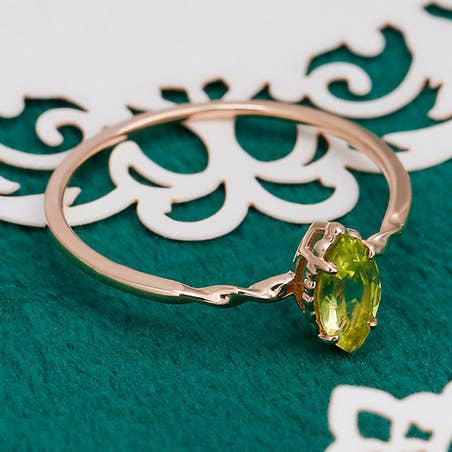 925 Sterling Silver Vintage Green Olive Ring for wholesale by Gioiellin - S925 Silver Jewelry