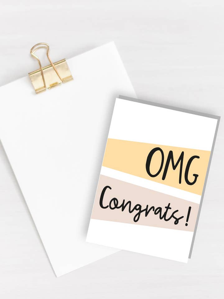 Tarjeta de felicitación OMG para venta al por mayor de Três Paper Co