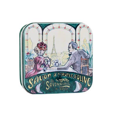 The French Farm - Wholesale Bar Soap - La Savonnerie de Nyons "The Dinner" Lavender Soap Tin 3.5oz