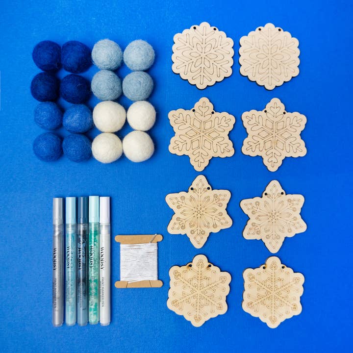 The Woodsy Craft Co. - Wholesale DIY Craft Kit - DIY Craft Kit - Snowflake Garland3