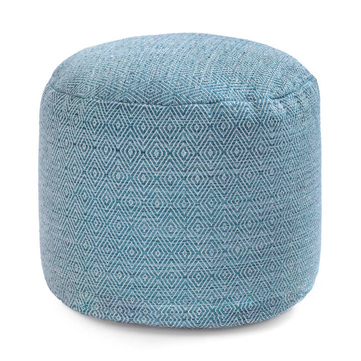 Elkart Pouf - Blue for wholesale by Anji Mountain