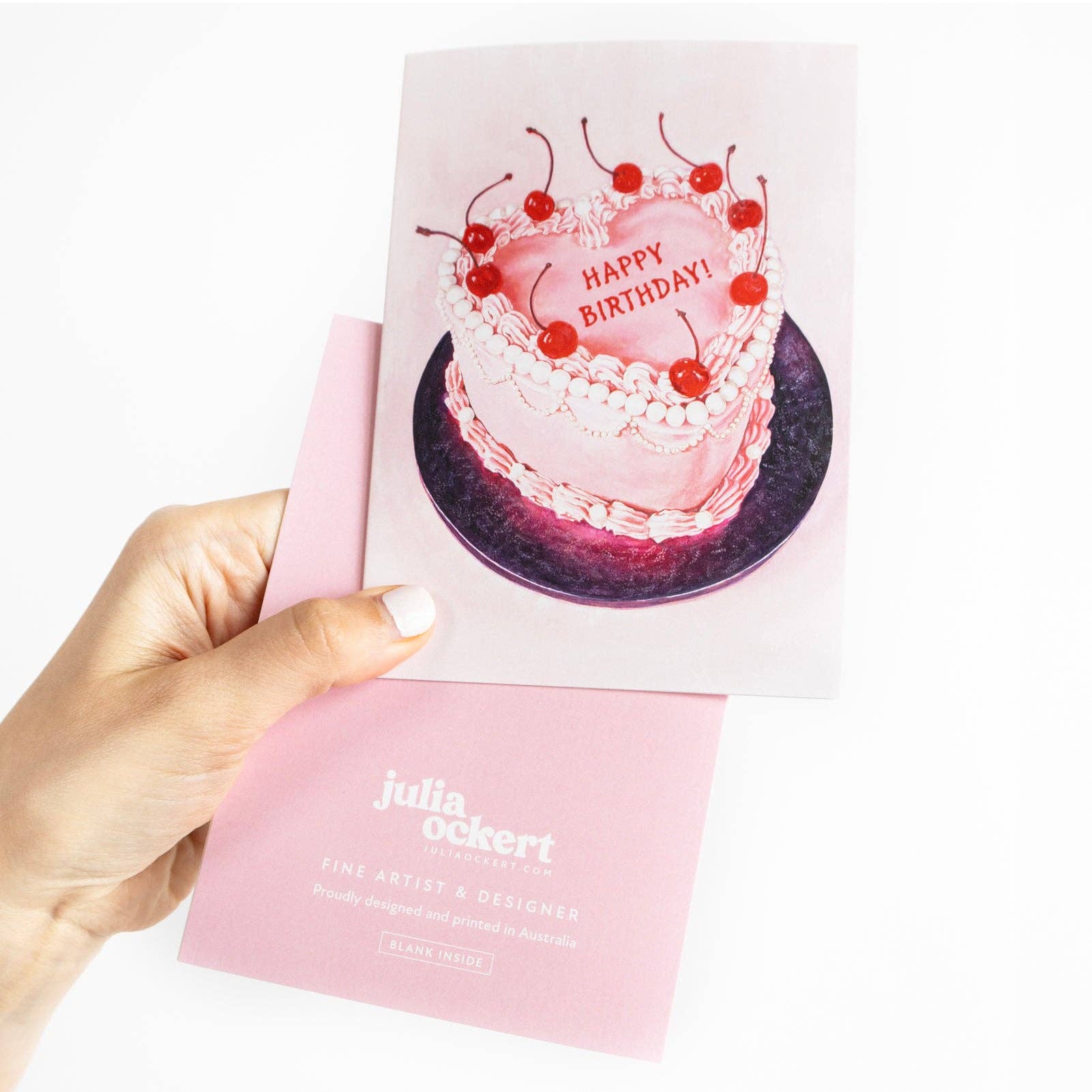 Julia Ockert - Wholesale Verjaardagskaartje - Pink Princess BDAY Cake wenskaart1