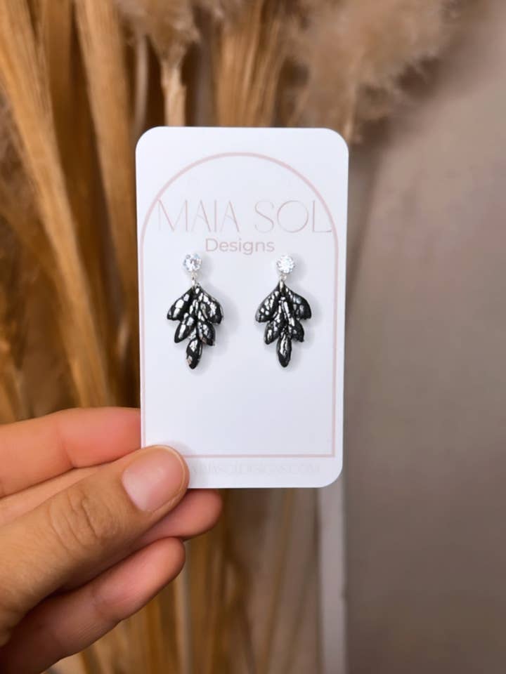 Leaf Earrings for wholesale by Maia Sol Designs