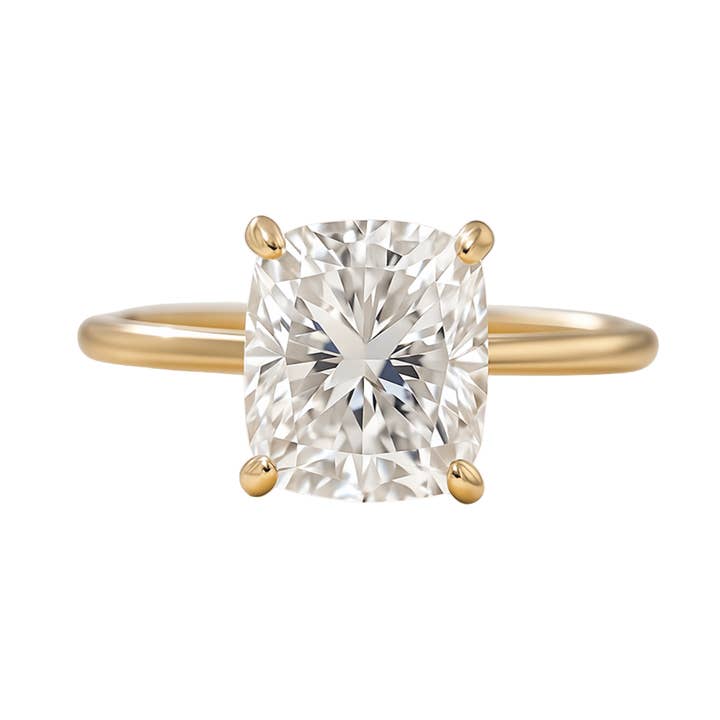 Anel de Noivado Minimalista com Almofada Alongada de 2 Quilates por atacado de Evara Jewelry