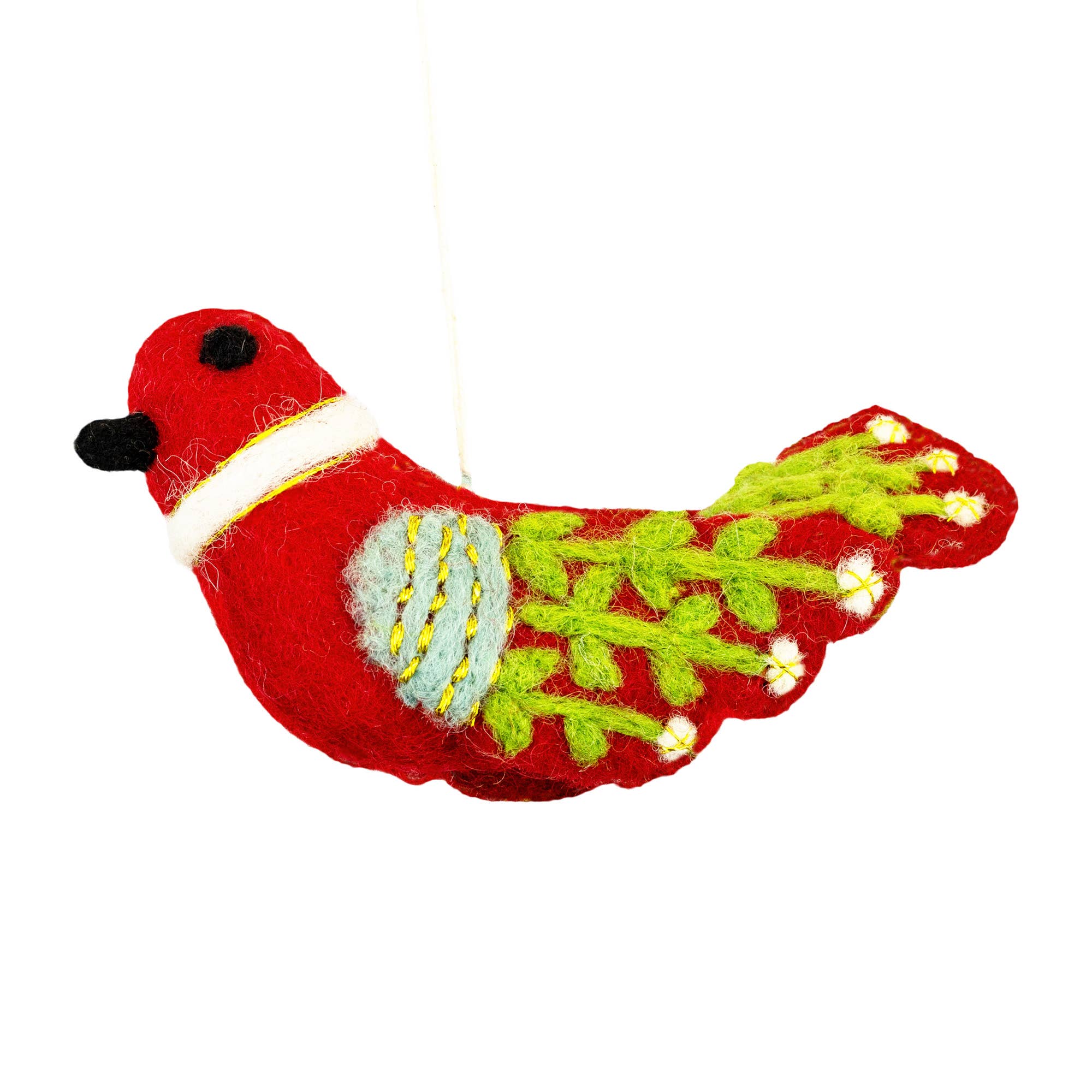 dZi Handmade – Ornamento por atacado – Bella Bird, Ornamento Vermelho0
