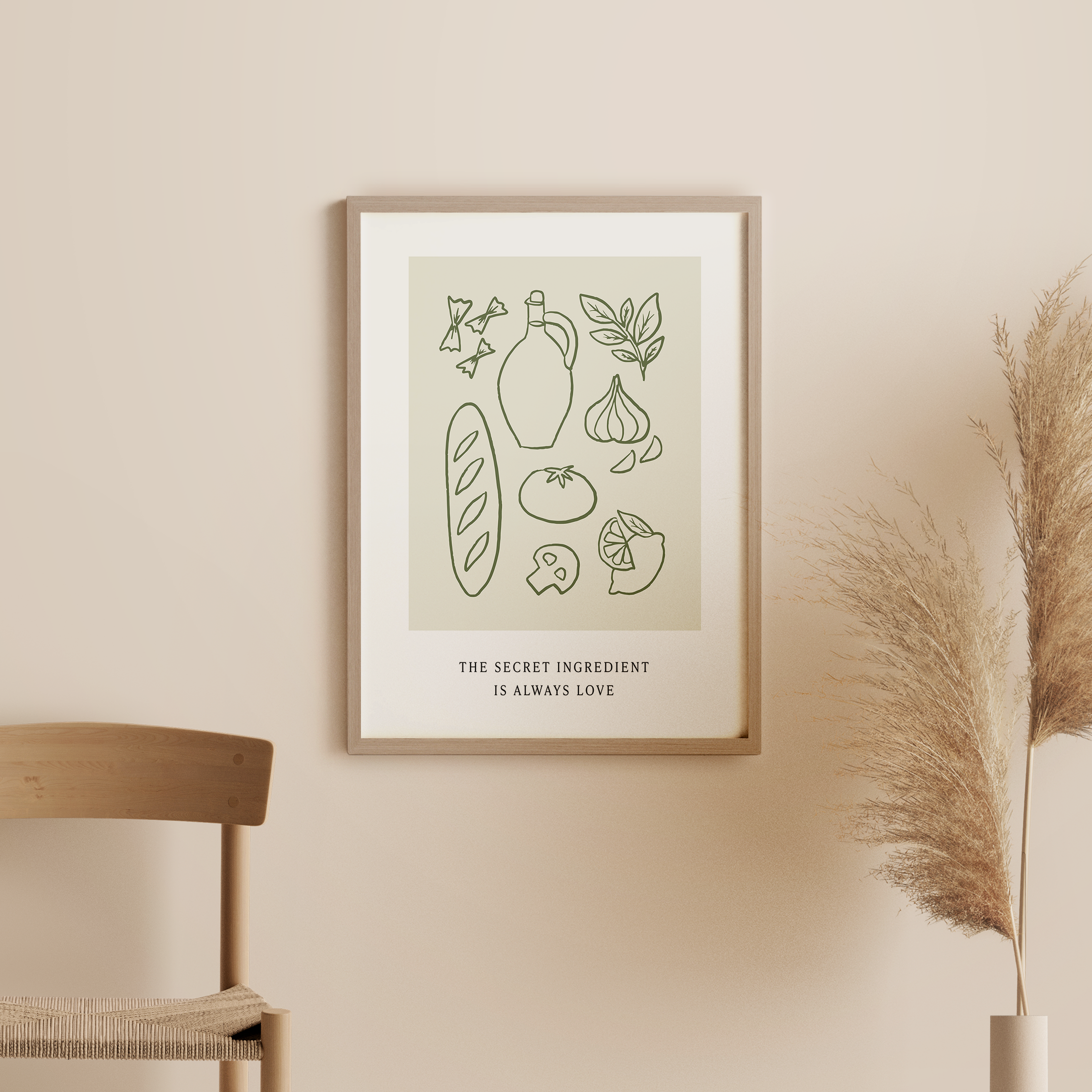 Nat Creative - Wholesale Art Print - The Secret Ingredient Is Always Love Wall Print2