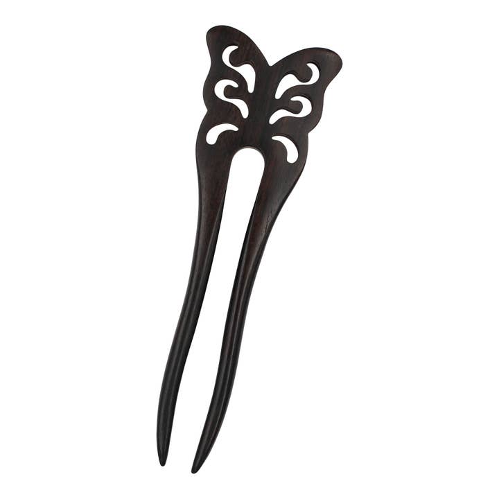 Real Sic - Wholesale Hair Pin - Natural Sandalwood Wood Hair Fork Hair Stick (Butterfly)7