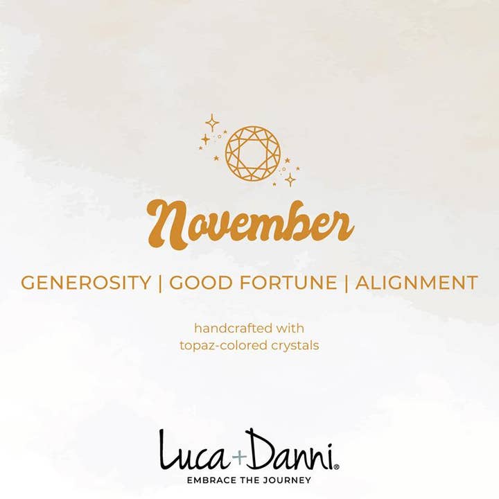 Luca + Danni - Wholesale Bangle Bracelet - November Starlight Birthstone Bangle Bracelet