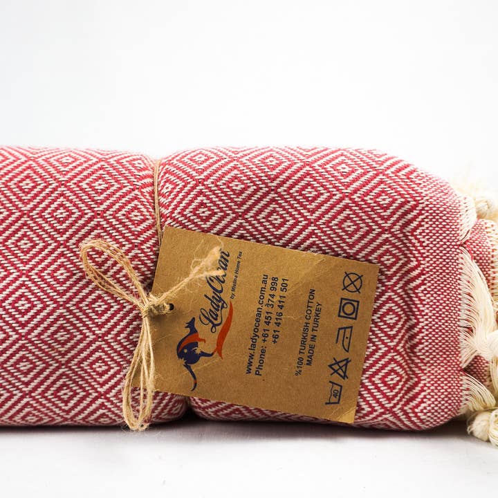 %100 Original Turkish Cotton Towels - Diamond Pink for wholesale by LADY OCEAN