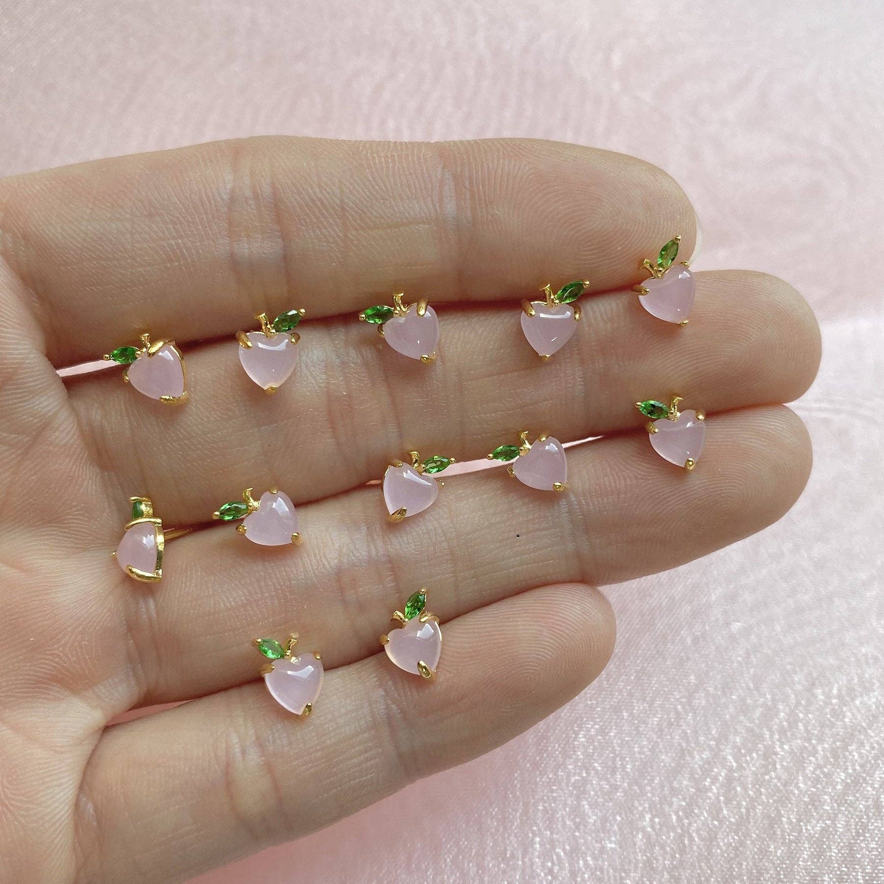 Girls Crew - Vendita all'ingrosso Orecchini a bottone - Borchie pesca4