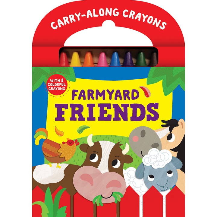 Farmyard Friends Carry-Along Crayons and Book for wholesale by Cottage Door Press
