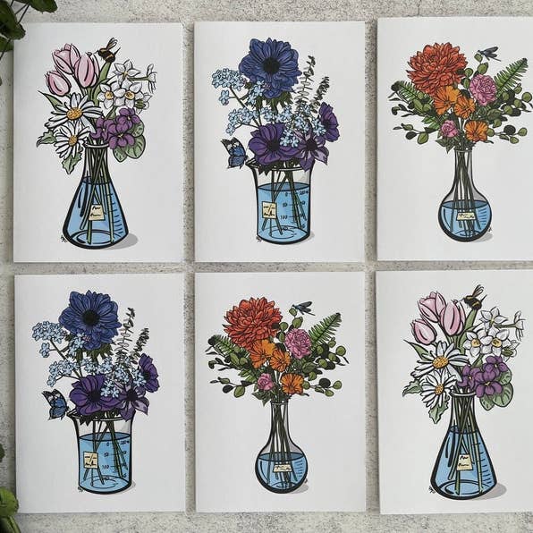 Floral Greeting Card Set with Envelopes for wholesale by Everyday H2O