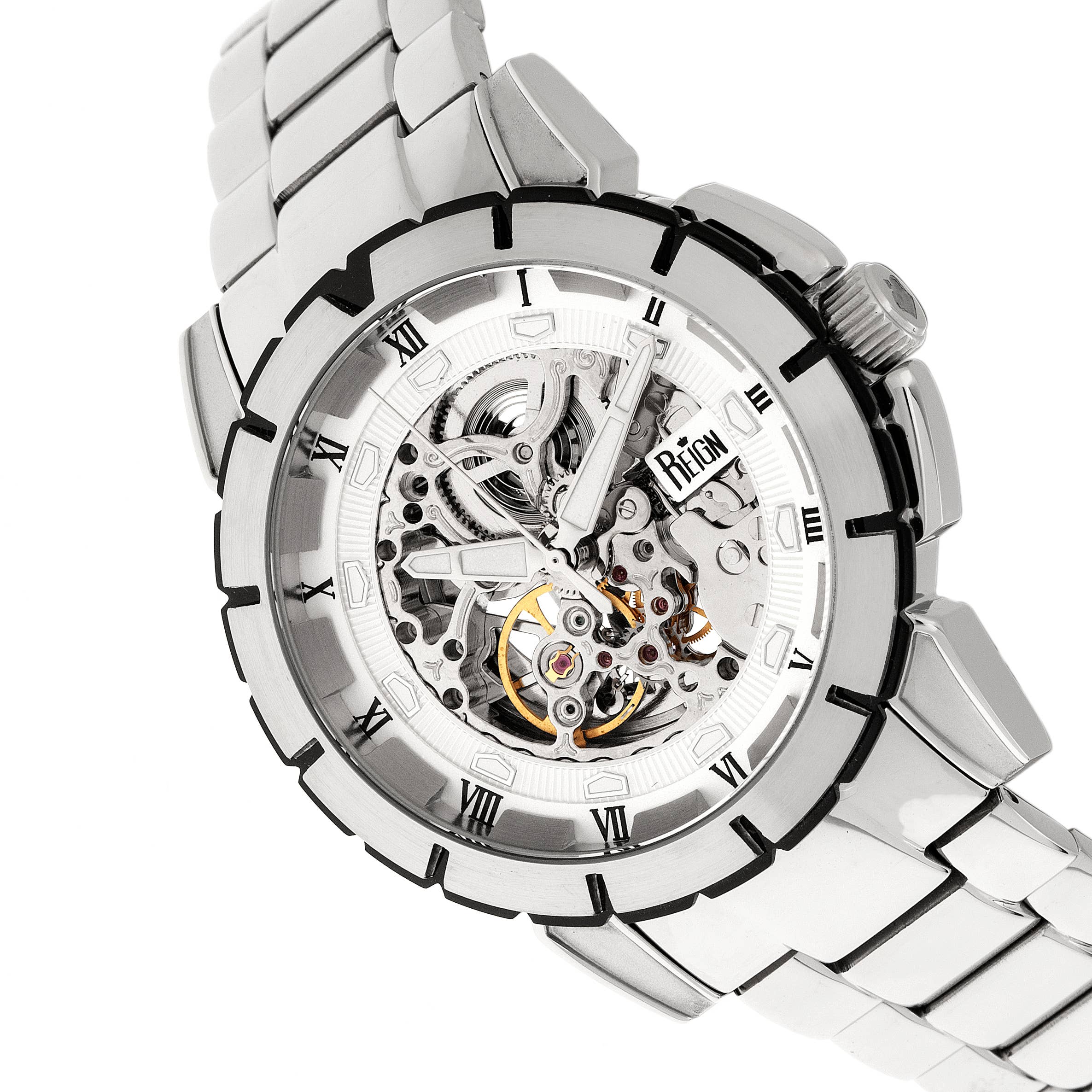 Reign - Vente Montre – homme - Montre automatique squelette avec bracelet en acier inoxydable Reign Philippe1