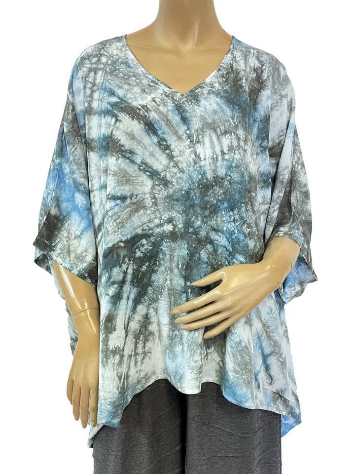 Poncho Tie Dye de ajuste holgado para venta al por mayor de Yak & Yeti