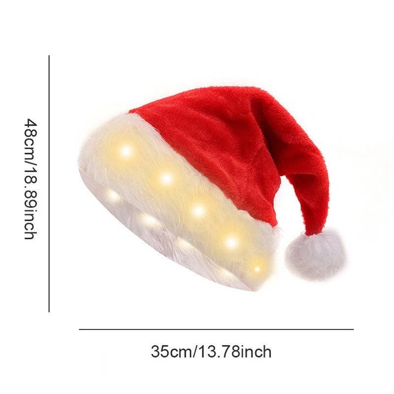 UZ Wholesale Store - Wholesale Santa Hat - Christmas Hat Adult Kids Plush LED5
