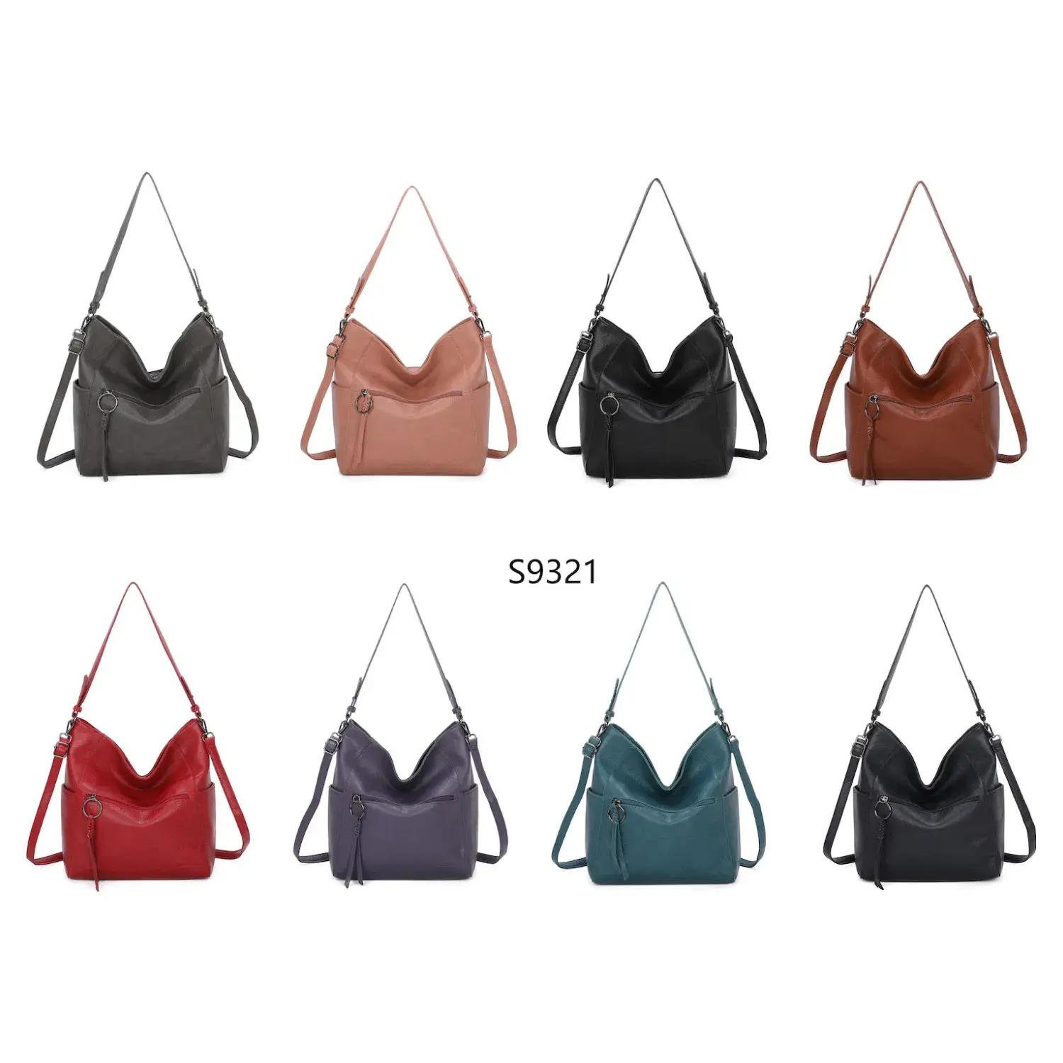 Superbia – Großhandel Schultertasche – Damen – Superbia Weiche Hobo-/Schultertasche mit mehreren Taschen als Umhängetasche 10