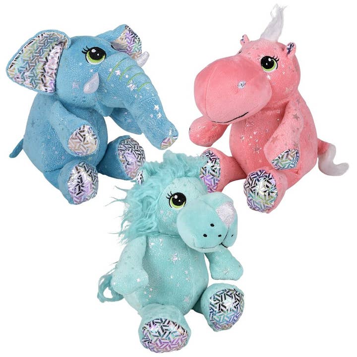 La Luna Bella - Toys - Wholesale Stuffed/plush toy – Kids & baby - Sparkly Safari 10in Asmt Plush - LLB Toys