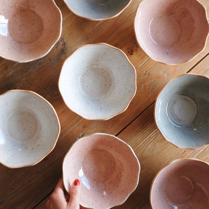 Ohyoko ceramics - Wholesale Serve Bowl - Handmade ceramic stoneware bowls with waves2