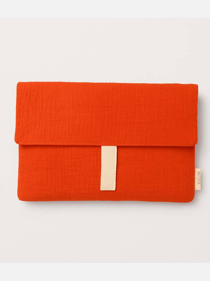 Custodia protettiva per libro da donna personalizzabile in garza di cotone tangerina per la vendita all'ingrosso da parte di MAZZANNE