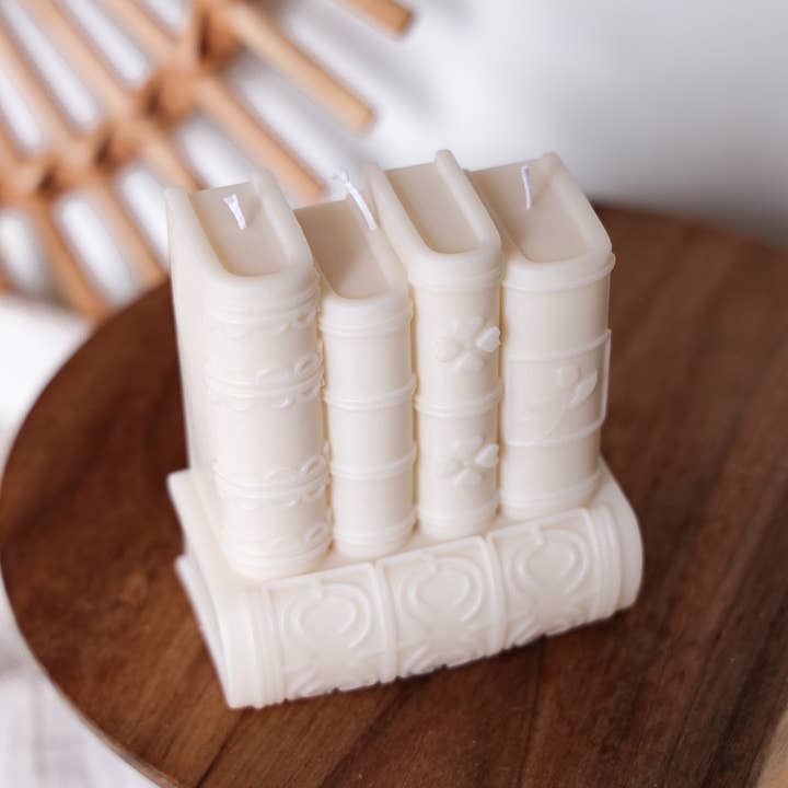 Niki Candle - Wholesale Novelty Candle - Stacked books2