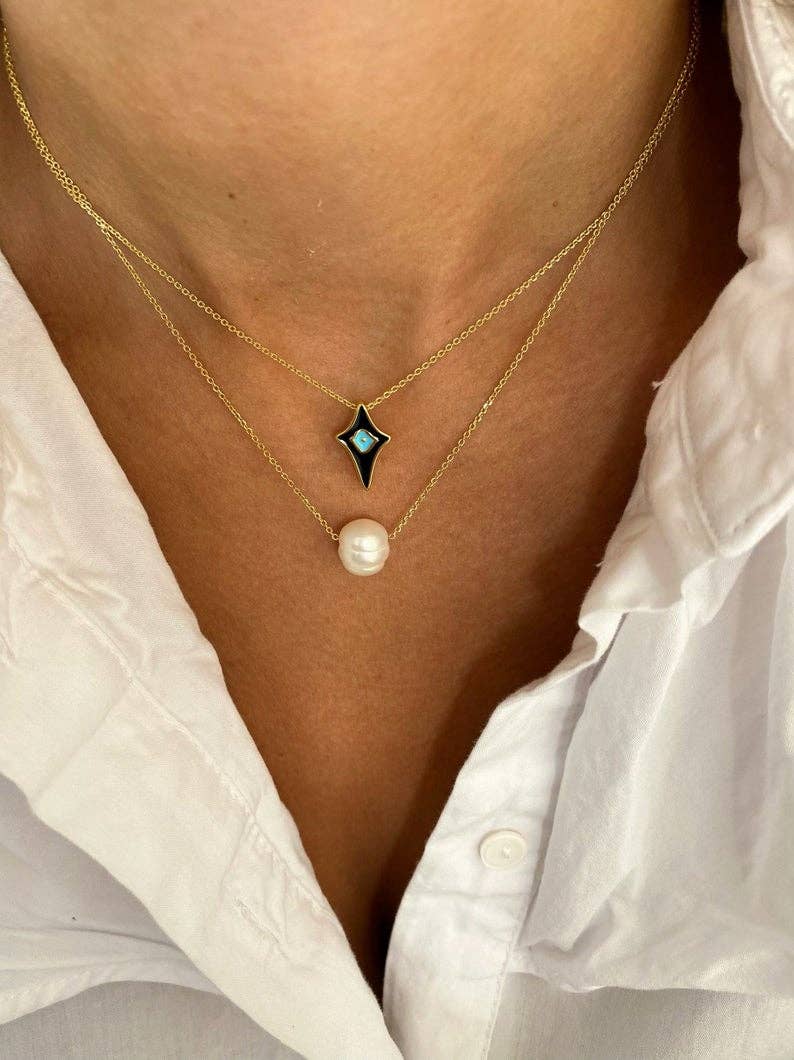 Christina Christi - Wholesale Pendant/Charm Necklace - Cross Evil Eye Necklace - Freshwater Pearl Necklace3