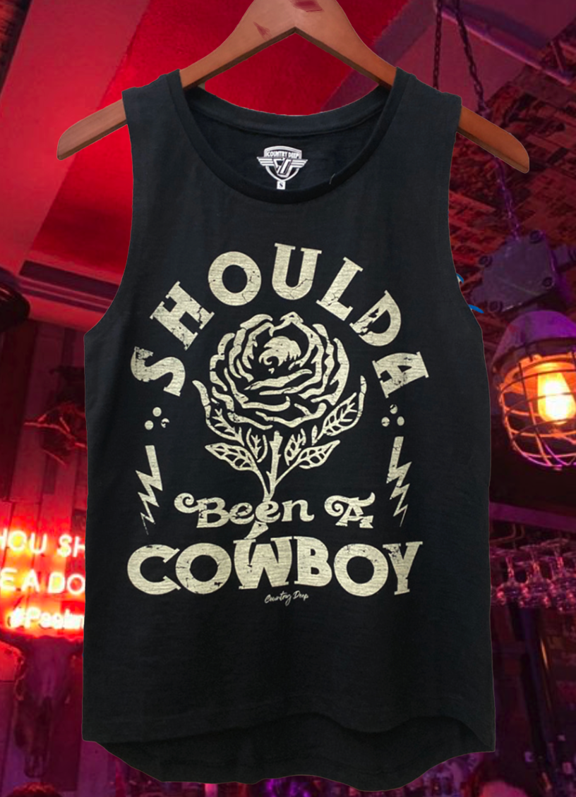 Country Deep Apparel - Wholesale Tank Top - Women's - Shoulda Been A Cowboy Muscle Tank Top4