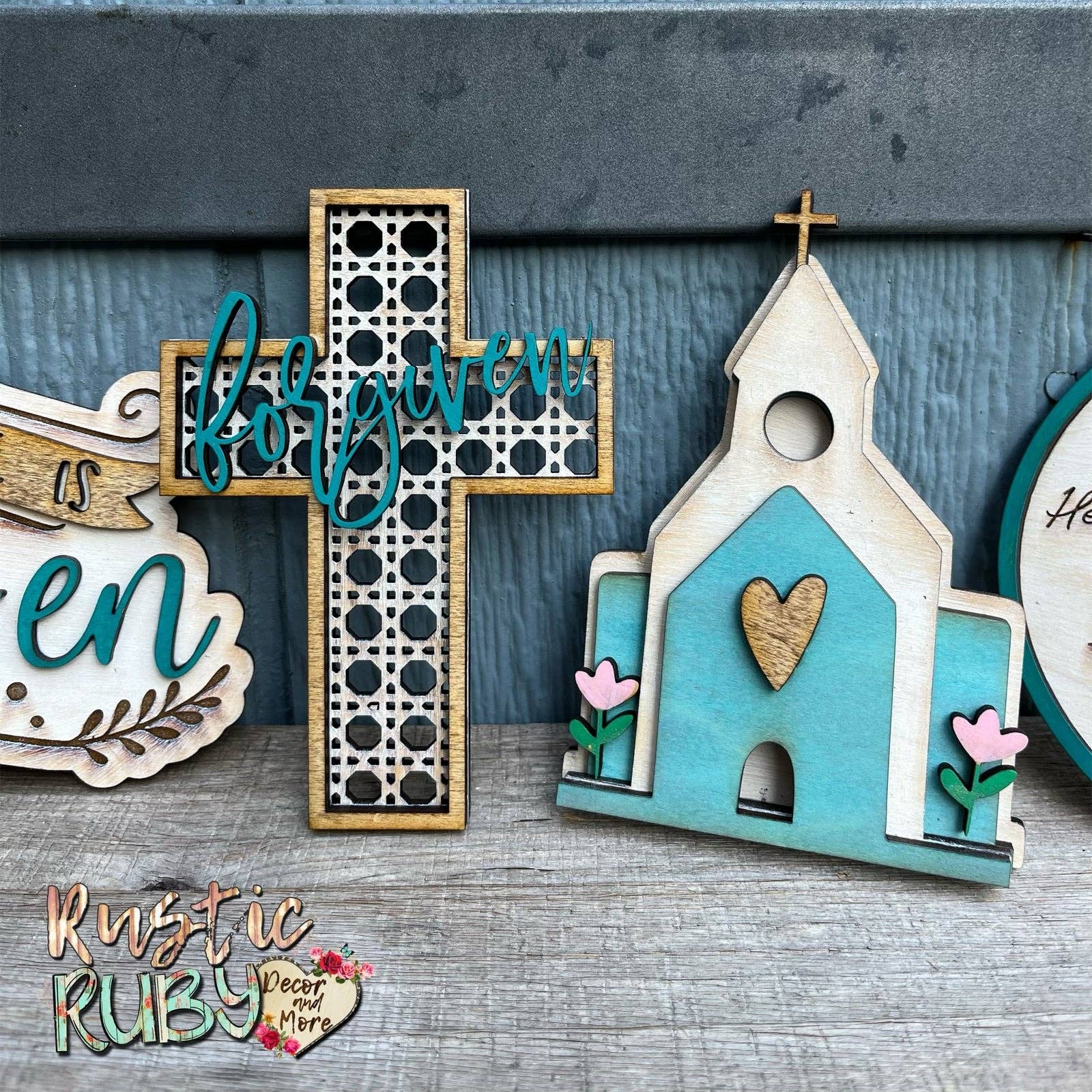 Rustic Ruby Decor and More LLC - Wholesale Decorative Tray - He Is Risen Tier Tray Set2