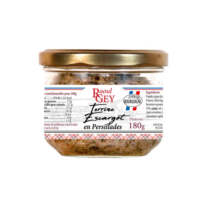 Snail terrine with parsley 180 g - Raoul Gey - 53981 for wholesale by Maison RGEY