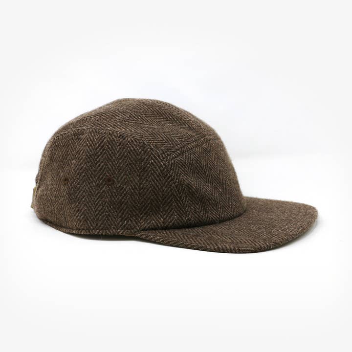 Brown & Tan Wool 5-Panel for wholesale by Storied Hats