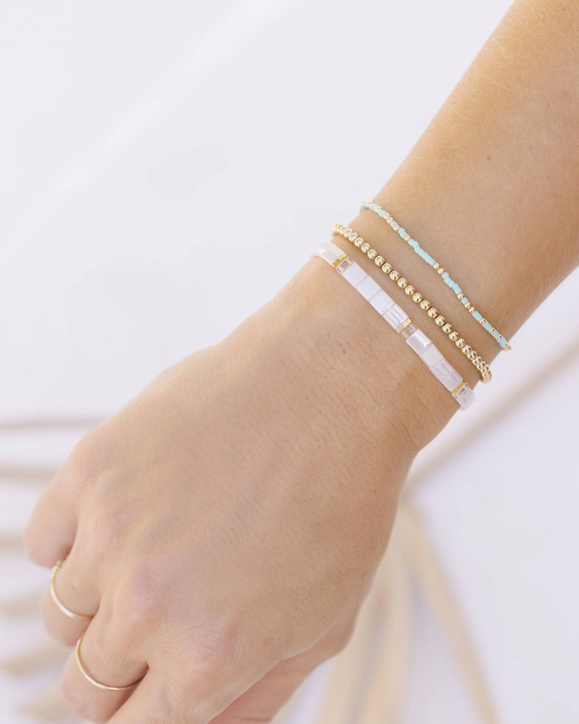 Coast and Cove - Wholesale Beaded Bracelet - Goldie Sprinkle - Teal2