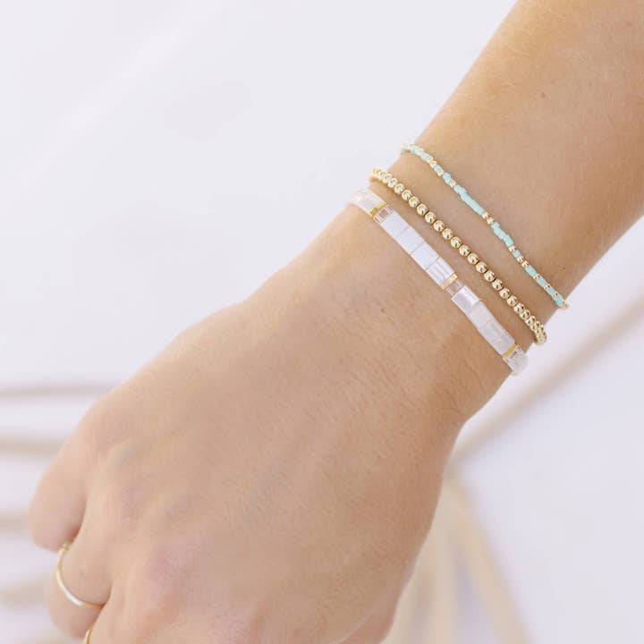 Coast and Cove - Vendita all'ingrosso Bracciale con perline - Goldie Sprinkle - Verde acqua2