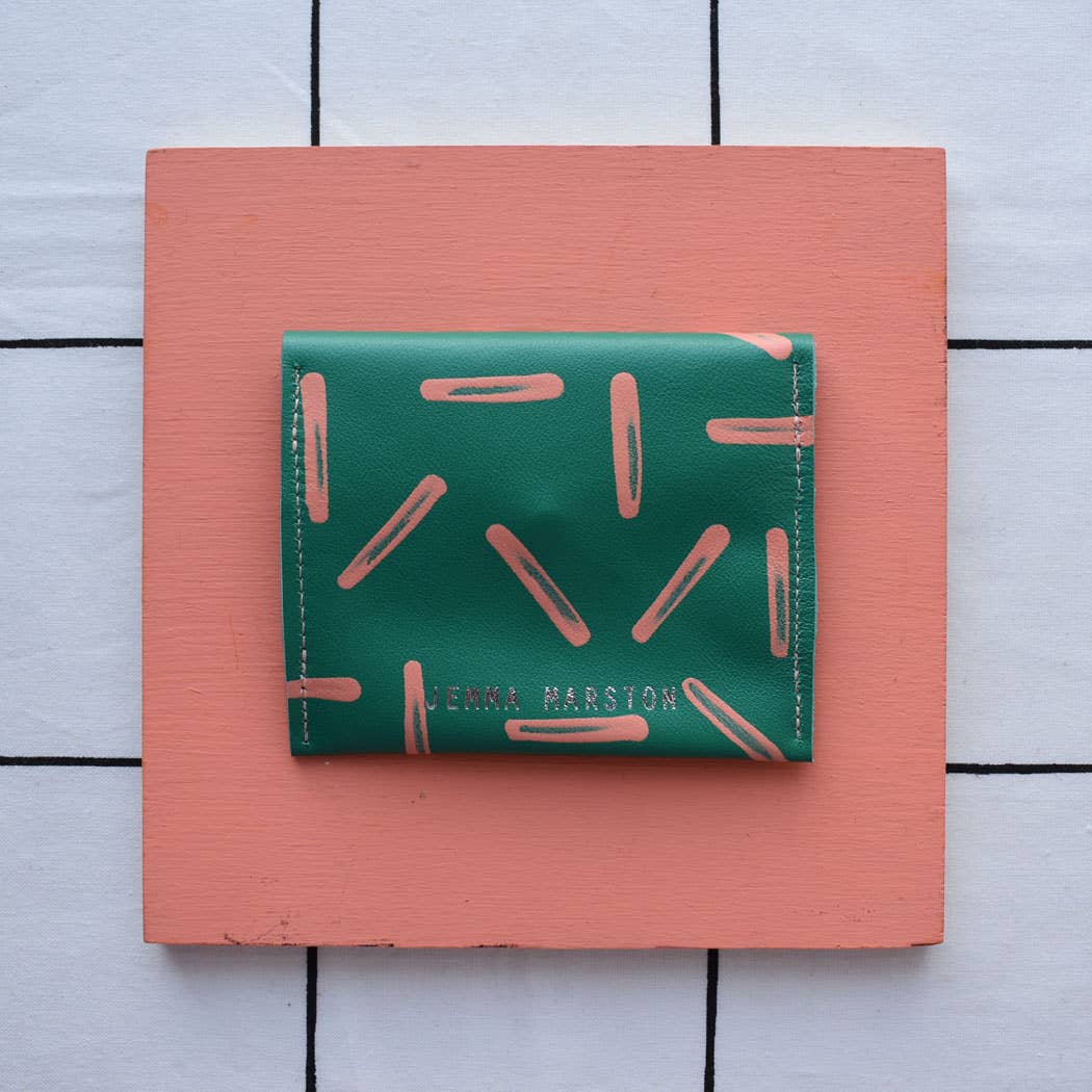 Jemma Marston - Wholesale Card Holder - Women's - Dash Hand Painted Leather Card Pouch6