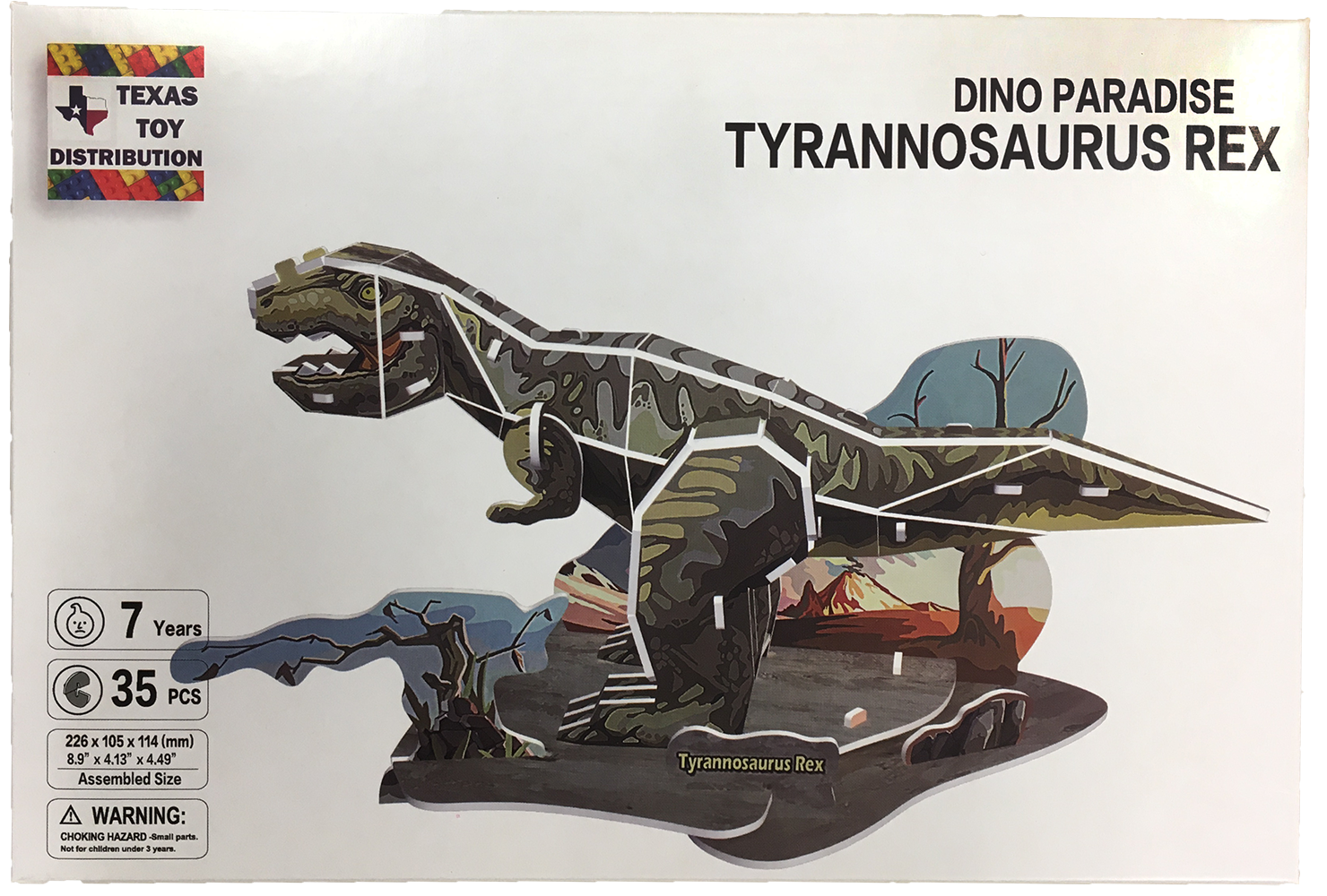Texas Toy Distribution - Wholesale Puzzle - Kids - Dinosaur 3D Puzzles EPS Foam Puzzle Sets, Six Types0
