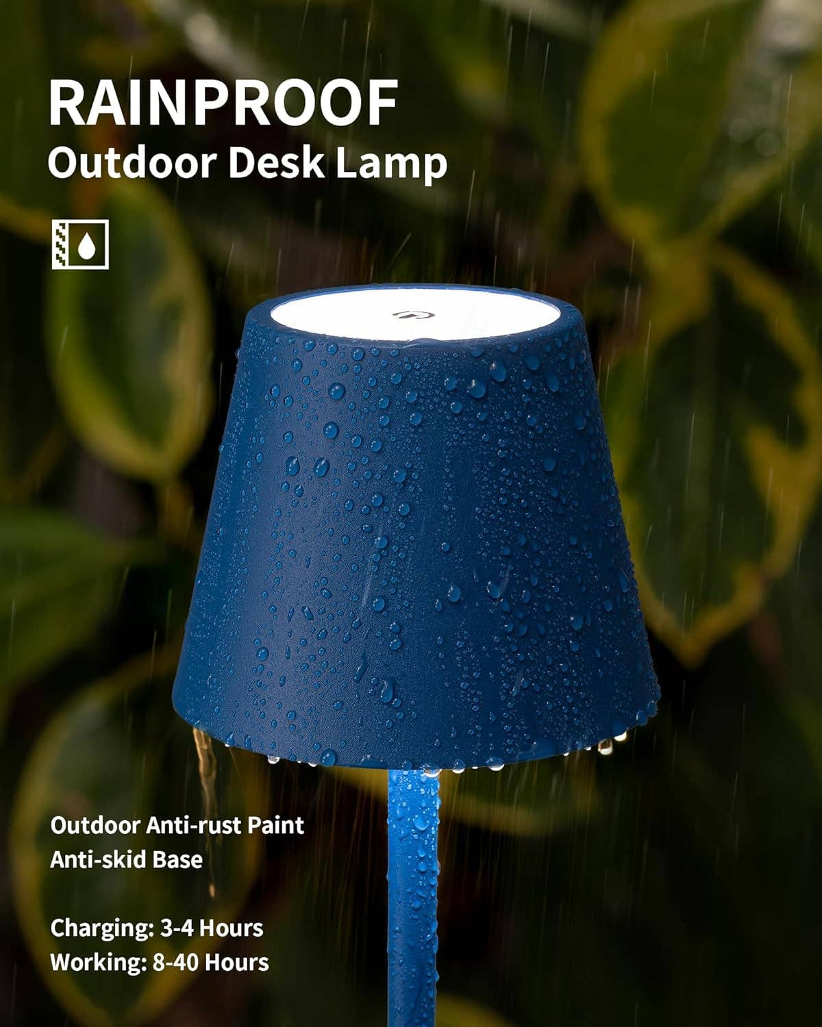 2 Pack Cordless Rechargeable LED Desk Lamp With 3 Color Stepless Dimming Blue For Home Office And Outdoor Settings for wholesale on Faire2