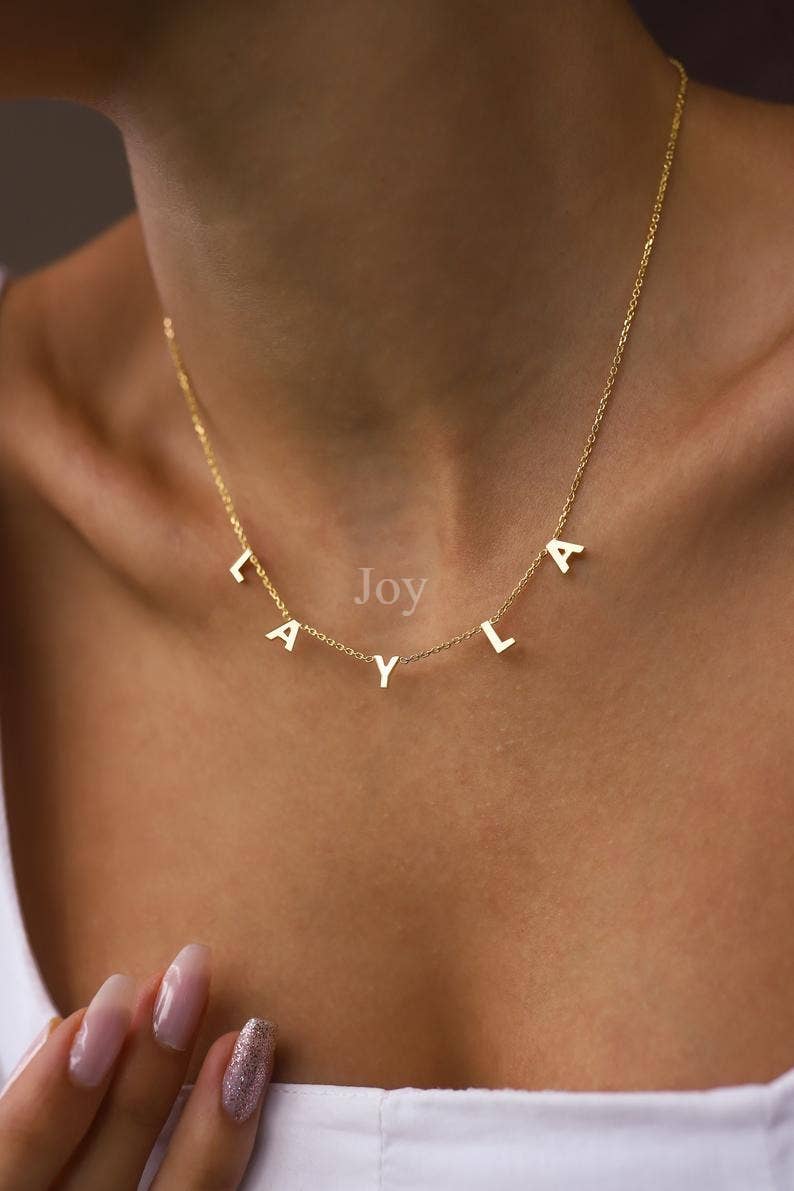 JoyPersonalized - Vendita all'ingrosso Collana con ciondolo/pendaglio - Collana con Nome e Iniziali Personalizzabili2