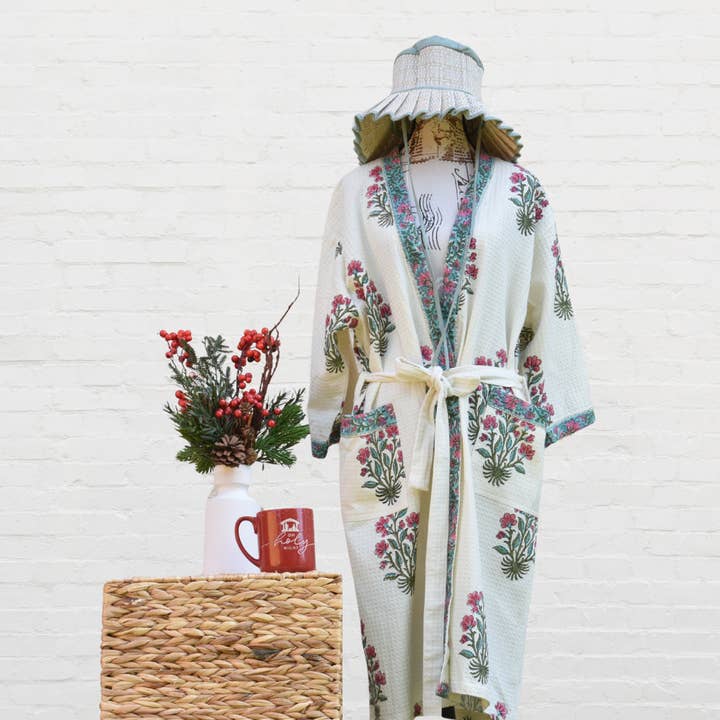 Garden Bloom - Waffle Cotton Women Robe for wholesale by House of Alaan