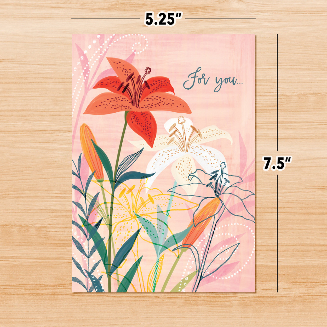 Designer Pop! - Wholesale Birthday Card - Stargazer Lilies 3D Birthday Card Pop-Up Lily Bouquet Design7