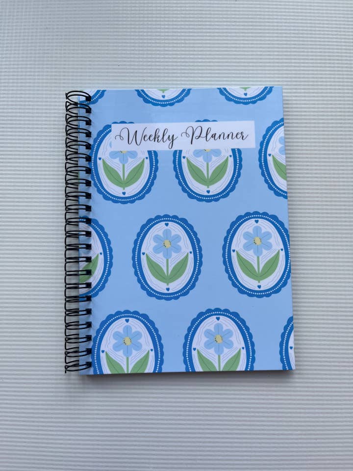 Planificateur hebdomadaire marguerite bleue pour la vente par Designsbyrandaco