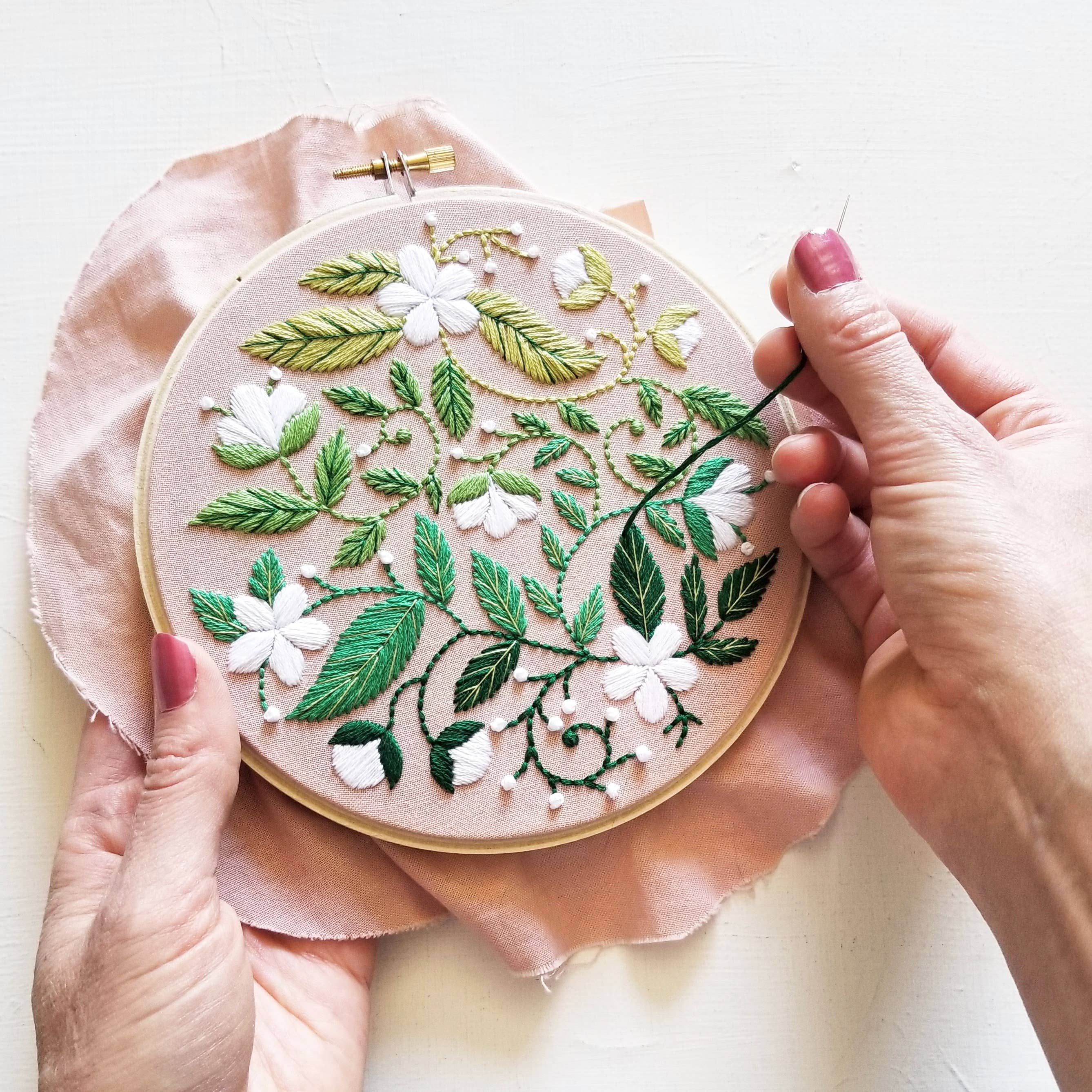 Jessica Long Embroidery - Wholesale Embroidery/Cross Stitch Supplies - Blissful Blooms Beginner Embroidery Kit