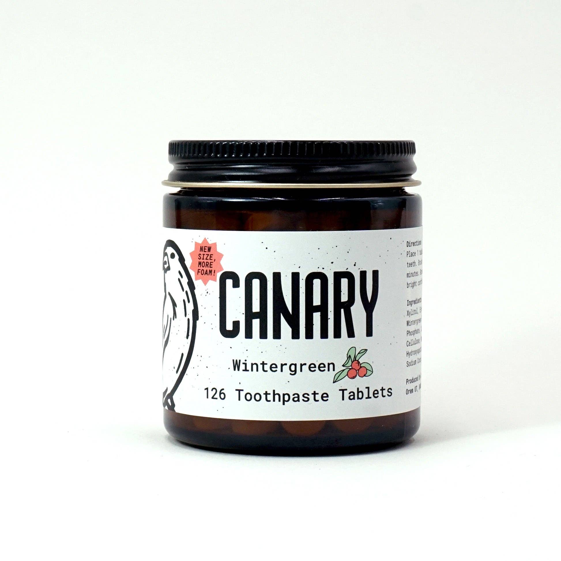 Canary Clean Products - Vente Dentifrices - Tablettes de dentifrice Wintergreen1