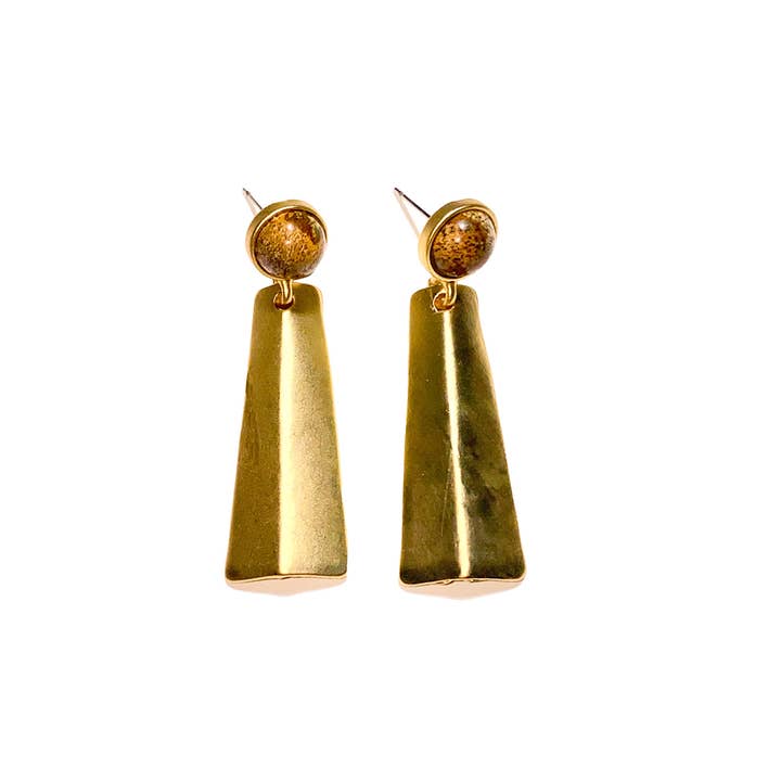 Miss Minna - Wholesale Dangle Earrings - Geometric earrings with stone detail2