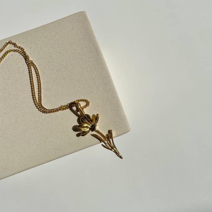 Crocus Necklace- Gold and other Purchase Wholesale crocus. Free Returns & Net 60 Terms on Faire trending on Faire.