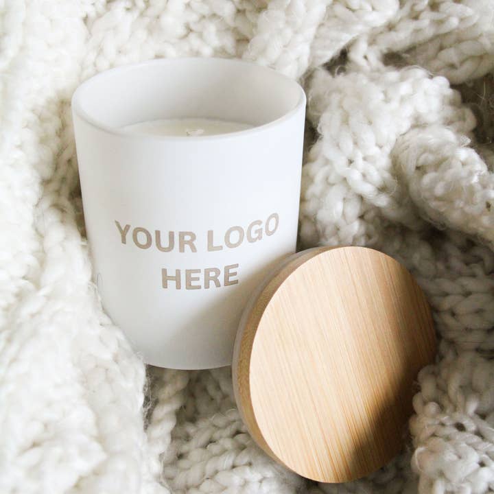 Wholesale Candles - Wholesale Jar/Filled Candle - 8 oz Custom Engraved White Candles | Best Seller Scents 3