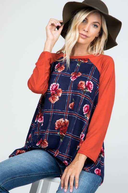 Rose Mellow Fashion - Venta al por mayor Túnica - Mujer - Jersey a cuadros Shark Bite Tunic1