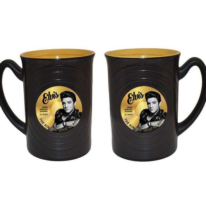MID-SOUTH PRODUCTS - Wholesale Coffee Mug - Elvis Mug - Gold Record Embossed