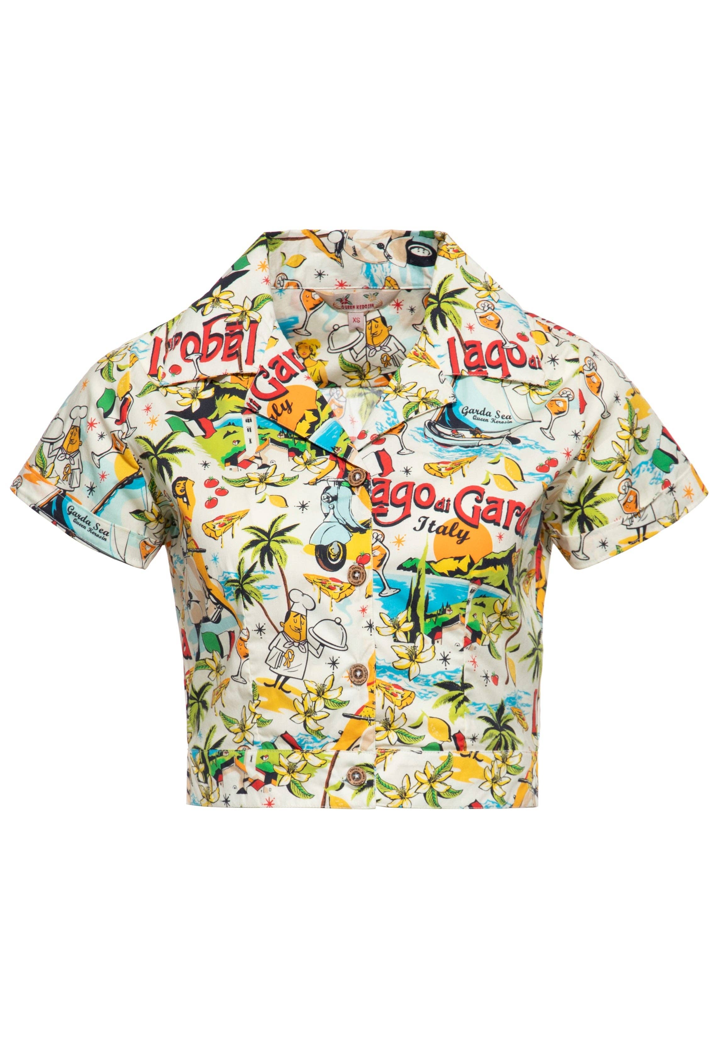 KING KEROSIN – Großhandel Bluse – Damen – Hawaiibluse «Lago di Garda»0