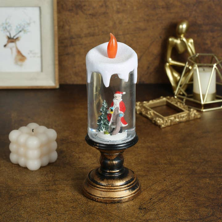 SINT - Wholesale Christmas Decoration - SINT Christmas Musical Snow Globe Candlestick Lantern11