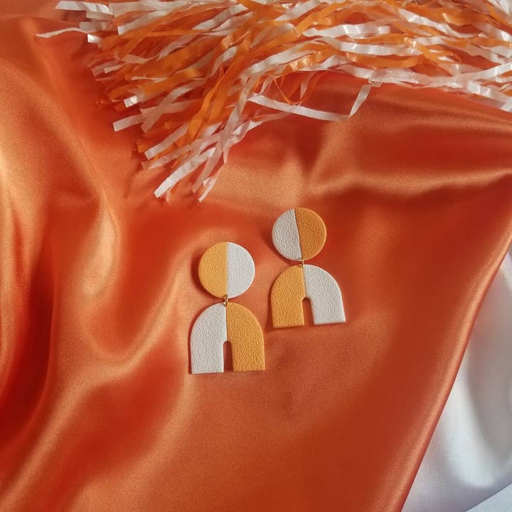 That Clay Girl Co. - Wholesale Dangle Earrings - Polymer Clay Earrings | Two Tone Earrings | UTK | Vols3