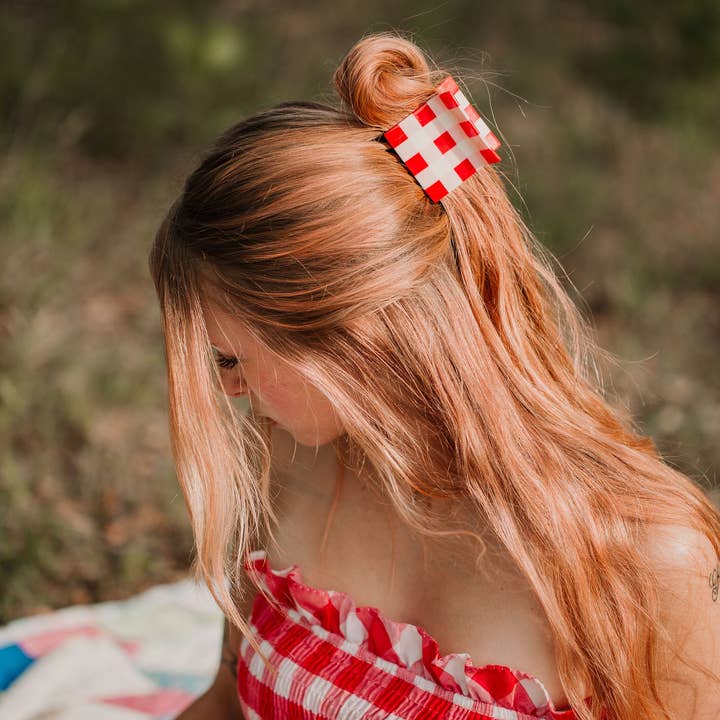 Gingham Claw Clip for wholesale by Hey Ricochet